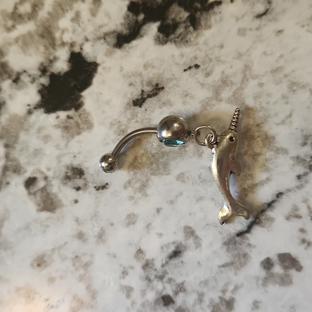 Narwhal Belly Button Ring